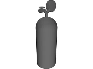 Nitrous Oxide Cilinder 3D Model