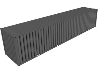 Shipping Container 40x08x08 3D Model