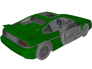 Pontiac Fiero GT (1987) 3D Model