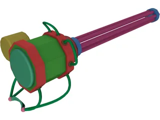 Gatlin Gun 3D Model