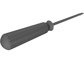 Flat Head Screwdriver 3D Model