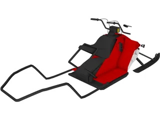 Snowmobile 3D Model