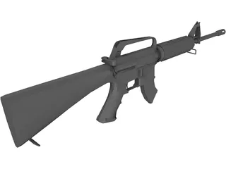 M-16 A2 Rifle 3D Model