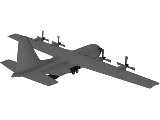 Lockheed AC-130 Hercules 3D Model