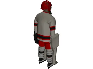 Hockey Goalie 3D Model