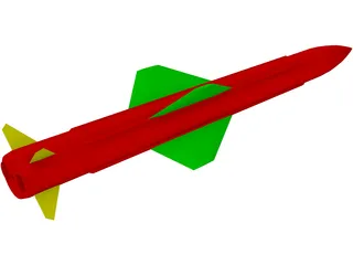 Exocet Missile 3D Model