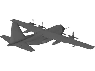 Lockheed AC-130U Spooky 3D Model