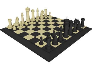 Chess Set 3D Model