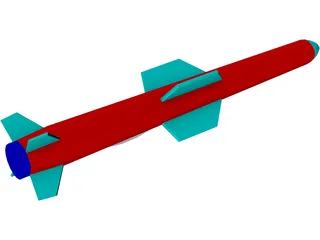 Harpoon Missile 3D Model