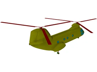 Boeing CH-46D Sea Knight 3D Model