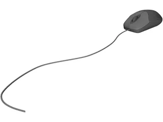 Optical Mouse 3D Model