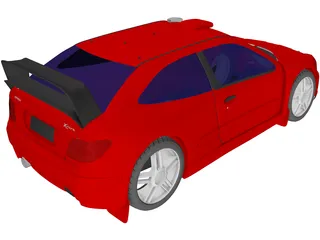 Citroen Xsara Coupe Rally Car 3D Model