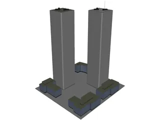 Twin Tower 3D Model