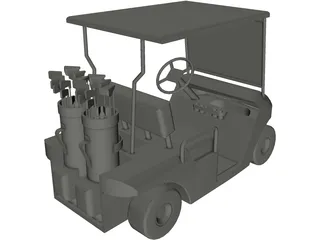 Golf Cart 3D Model