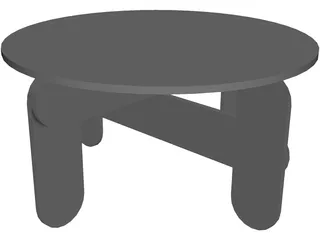 Low Garden Table 3D Model