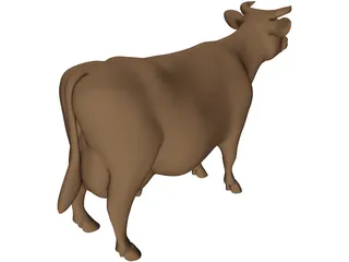 Young Cow 3D Model