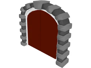 Archway Door 3D Model