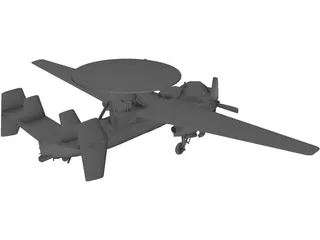 Grumman E-2C Hawkeye 3D Model