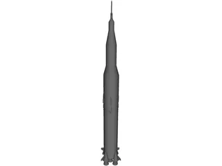 Apollo Rocket with Lunar Lander 3D Model