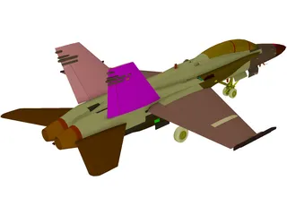 F-18D 3D Model