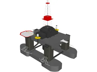 Oil Platform Offshore 3D Model