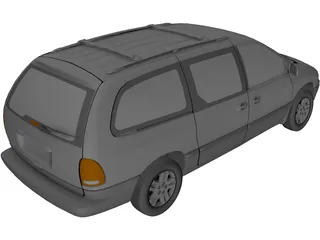 Dodge Caravan (1996) 3D Model