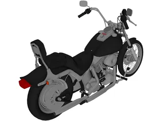 Harley-Davidson Softail (1987) 3D Model