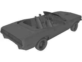 Plymouth Barracuda Cabrio (1970) 3D Model