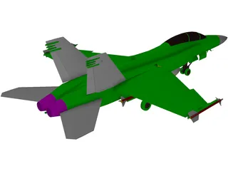 F-18F 3D Model