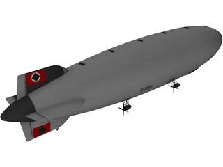 Hindenburg Blimp 3D Model