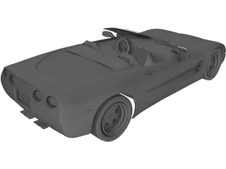 Chevrolet Corvette Convertible (2002) 3D Model