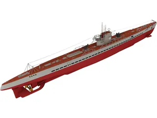 Type IX B V Boat 3D Model