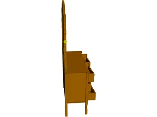 Dresser with Mirror 3D Model
