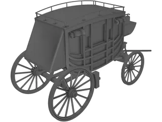 Stage Coach 3D Model