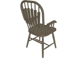 Chair Wooden 3D Model