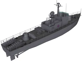 USS Linux Patrol Boat 3D Model