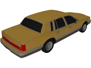 Lincoln Towncar 3D Model