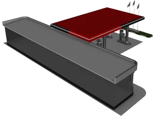 Gas Station 3D Model