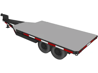 Flatbed Trailer 3D Model