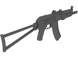 AKS 74U 3D Model