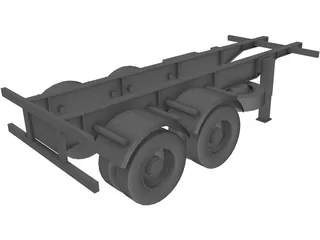 Trailer 20 feet 3D Model