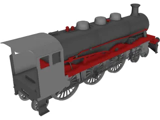 Steam Locomotive 3D Model