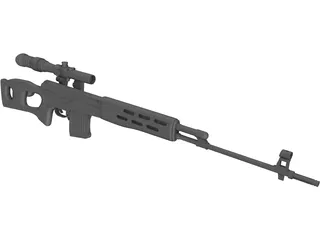 SVD Dragunov 3D Model