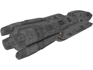 Battlestar Aries 3D Model