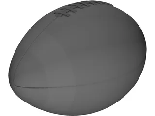 American Football Ball 3D Model