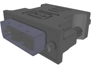 DVI-VGA Adaptor 3D Model