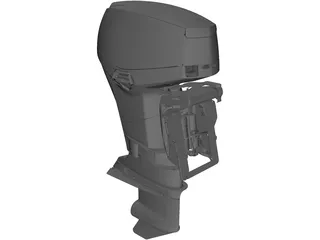 Evinrude E-Tec 40-60 HP Outboard Motor 3D Model