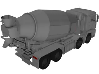 MAN TGA Beton Mixer 3D Model