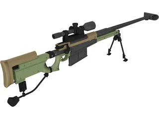 Sniper Rifle 3D Model