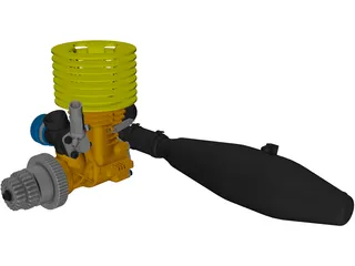 RC Engine 3D Model